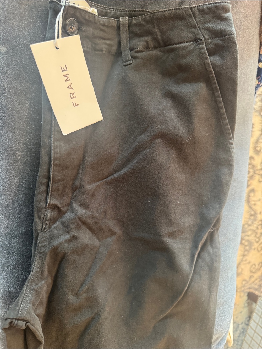 Frame Denim Men's Black Chinos - Classic Slim Fit